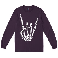 Plum rock on skeleton hand Long Sleeve Tee - linhVisuals