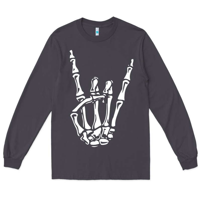 Rock On Skeleton Hand Long Sleeve Tee by linhVisuals | Teevron