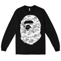 Black Gorilla Head Shot Long Sleeve Tee - linhVisuals