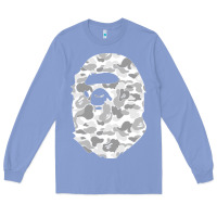 Colony Blue Gorilla Head Shot Long Sleeve Tee - linhVisuals