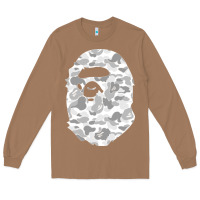 Toasted Coconut Gorilla Head Shot Long Sleeve Tee - linhVisuals