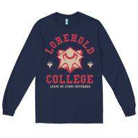 Navy magic the gathering strixhaven lorehold school motto Long Sleeve Tee - linhVisuals