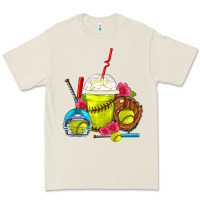 Bone Softball Frappe Coffee Premium Tee - FaDigitalArtStudio