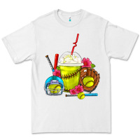 White Softball Frappe Coffee Premium Tee - FaDigitalArtStudio