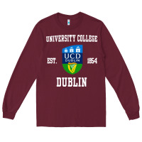 Burgundy university college dublin Long Sleeve Tee - linhVisuals