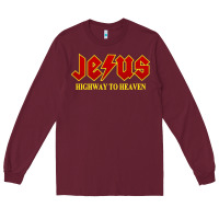 Burgundy jesus rocks highway to heaven Long Sleeve Tee - linhVisuals