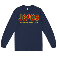 Navy jesus rocks highway to heaven Long Sleeve Tee - linhVisuals