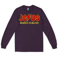 Plum jesus rocks highway to heaven Long Sleeve Tee - linhVisuals