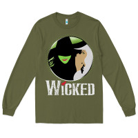 Army Green vintage musical wicked Long Sleeve Tee - linhVisuals