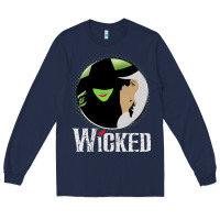 Navy vintage musical wicked Long Sleeve Tee - linhVisuals