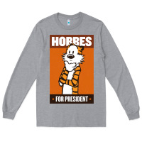 Heather Grey hobbes for president Long Sleeve Tee - linhVisuals