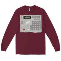 Burgundy akai mpc2000 Long Sleeve Tee - linhVisuals