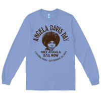 Colony Blue angela davis day 70s black rights Long Sleeve Tee - linhVisuals