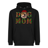 Black Christmas English Bulldog Mom Heavyweight Hoodie - RanaPortraitStore