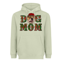 Matcha Christmas English Bulldog Mom Heavyweight Hoodie - RanaPortraitStore