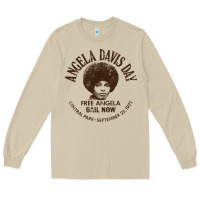 Angela Davis Day 70s Black Rights Long Sleeve Tee | Teevron