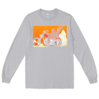Moon Dust bigfoot t  shirt bigfoot riding motorcycle for biker sasquatch chick t Long Sleeve Tee - linhVisuals
