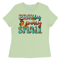 Matcha pray big worry small Ladies Tee - BundleAndBundleShop