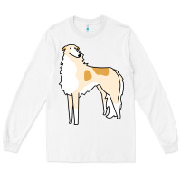 White borzoi Long Sleeve Tee - linhVisuals