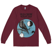 Burgundy old crow medicine show Long Sleeve Tee - linhVisuals