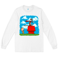 White Calvin Hobbes Long Sleeve Tee - linhVisuals