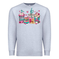Heather Grey valentines day coffee Premium Sweatshirt - Jasminsmagicworld