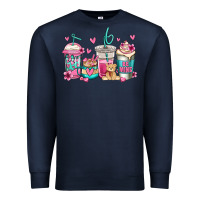 Navy valentines day coffee Premium Sweatshirt - Jasminsmagicworld