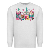 Oatmeal Heather valentines day coffee Premium Sweatshirt - Jasminsmagicworld