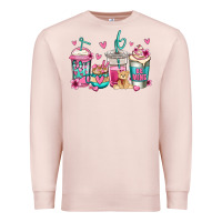 Pale Pink valentines day coffee Premium Sweatshirt - Jasminsmagicworld