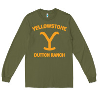Army Green dutton ranch Long Sleeve Tee - linhVisuals