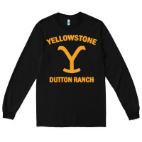 Black dutton ranch Long Sleeve Tee - linhVisuals