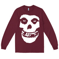 Burgundy mens skull Long Sleeve Tee - linhVisuals