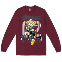 Burgundy kagamine rin len Long Sleeve Tee - linhVisuals