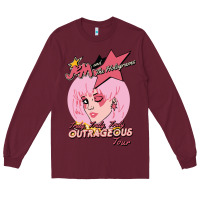 Burgundy jem outrageous tour 1987 2 Long Sleeve Tee - linhVisuals