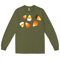 Army Green candy corn Long Sleeve Tee - linhVisuals