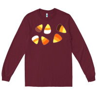 Burgundy candy corn Long Sleeve Tee - linhVisuals