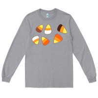 Heather Grey candy corn Long Sleeve Tee - linhVisuals