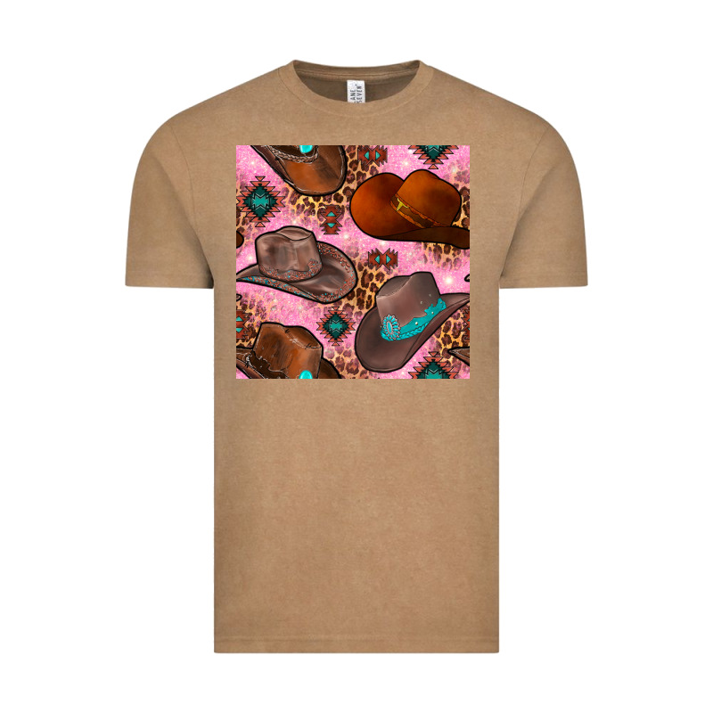 Western Cowboy Hat Seamless Pattern Vintage Tee by BundleAndBundleShop | Teevron