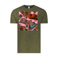 Vintage Olive western cowboy hat seamless pattern Vintage Tee - BundleAndBundleShop