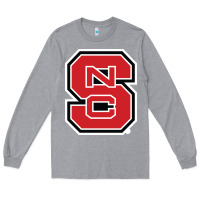Heather Grey north carolina state Long Sleeve Tee - linhVisuals