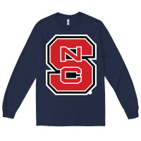 Navy north carolina state Long Sleeve Tee - linhVisuals