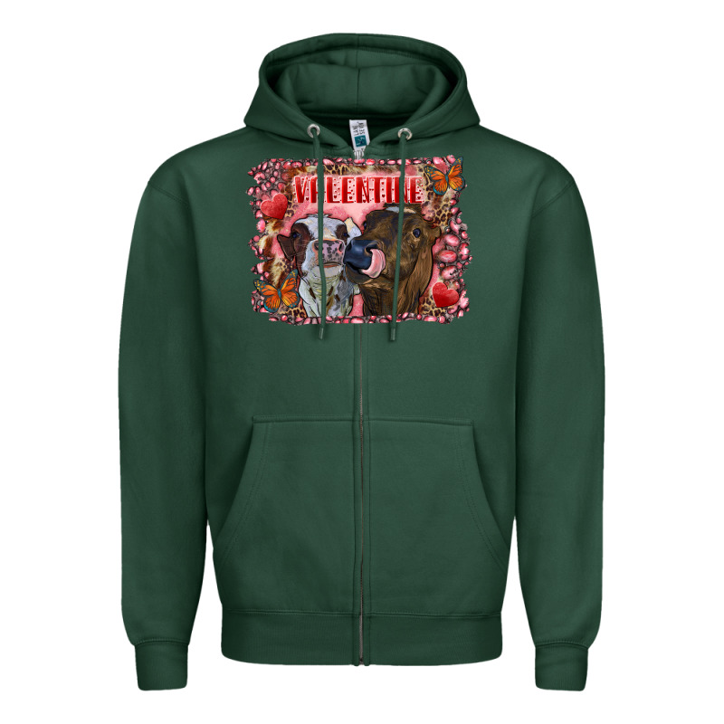 Valentine Heifers Zipper Hoodie by RanaPortraitStore | Teevron