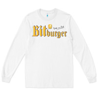 White #bitburger Long Sleeve Tee - linhVisuals