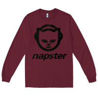 Burgundy napster    napster Long Sleeve Tee - linhVisuals