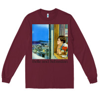 Burgundy belle and sebastian 90s style fanart design Long Sleeve Tee - linhVisuals