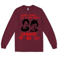 Burgundy baader–meinhof raf original 70s design Long Sleeve Tee - linhVisuals