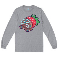Heather Grey chocolate covered strawberry Long Sleeve Tee - linhVisuals