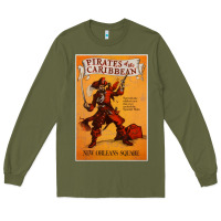 Army Green pirates of the caribbean film Long Sleeve Tee - linhVisuals