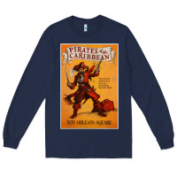 Navy pirates of the caribbean film Long Sleeve Tee - linhVisuals