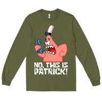 Army Green no this is patrick Long Sleeve Tee - linhVisuals